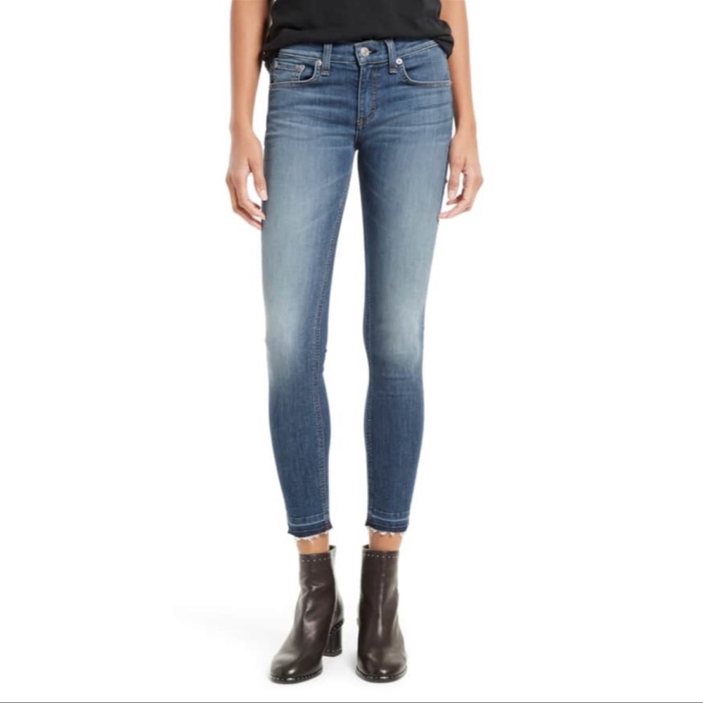 rag & bone Ankle Skinny Released Raw Hem Jeans